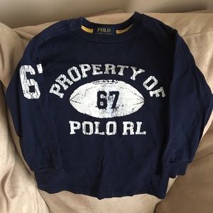 EUC Ralph Lauren Polo distressed l/s Tee- size 2T